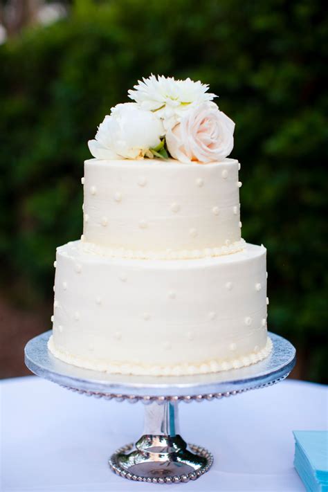 Two Tier Simple Rustic Wedding Cake