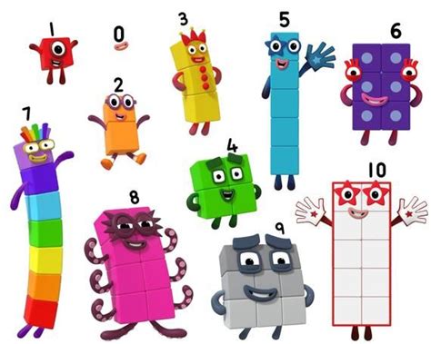 Numberblocks Stickers Glossy Vinyl 8 X 5.5-in Characters 0 - Etsy ...