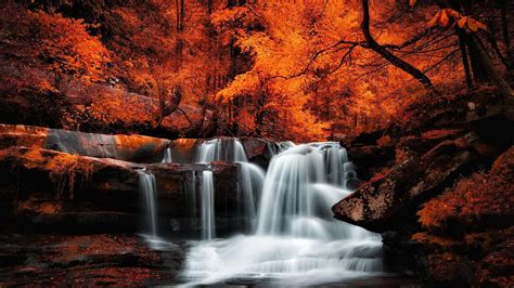 Autumn Waterfall Wallpapers - Top Free Autumn Waterfall Backgrounds ...