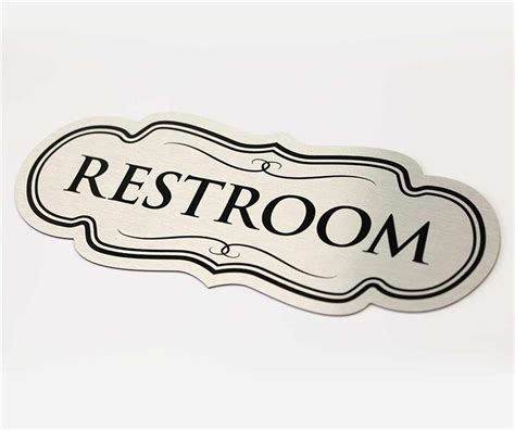 Metal Restroom and Bathroom Signs