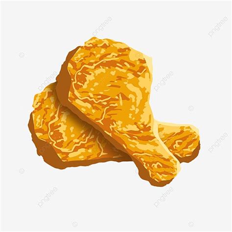 two pieces of fried food on a white background, illustration, cartoon ...