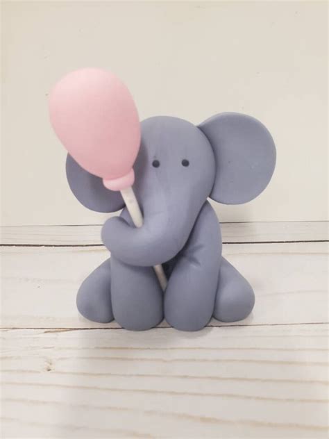 Elephant Cake Topper Cute Elephant Cake Topper Fondant | Etsy