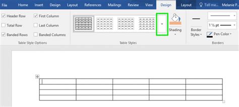 Templates For Microsoft Word Table