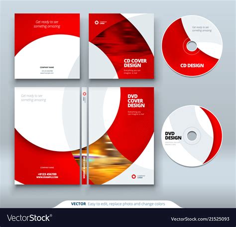 Cd envelope dvd case design business template Vector Image