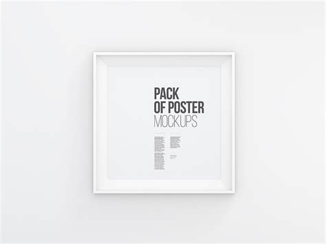 Square Poster Frame Mockup (Psd) - Theme Raid | Poster mockup, Poster ...