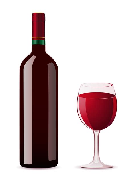 bottle and glass with red wine 493928 Vector Art at Vecteezy