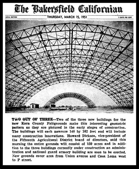 Kern County Fairgrounds building construction 1951, Bakersfield ...