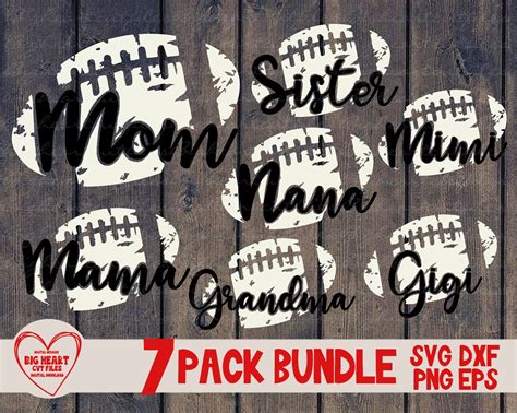 Football Svg Bundle Football Svg Football Png Dxf Eps - Etsy