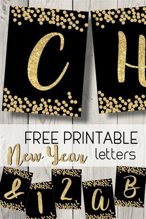 Free Printable Happy New Year Banner Letters - Paper Trail Design ...