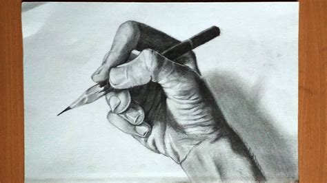 Hand Holding A Pencil Drawing at GetDrawings | Free download