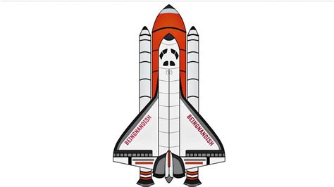 How to draw Rocket / Space Shuttle in Computer using Ms Paint | Rocket ...