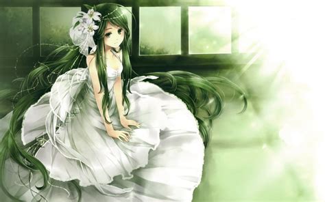 3840x2160 resolution | Anime Girl in white dress illustration HD ...