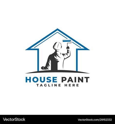 House painting logo icon Royalty Free Vector Image