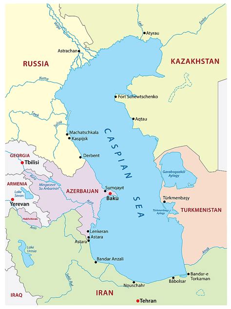 Caspian Sea World Map