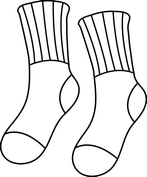 sock clipart outline - Clipground