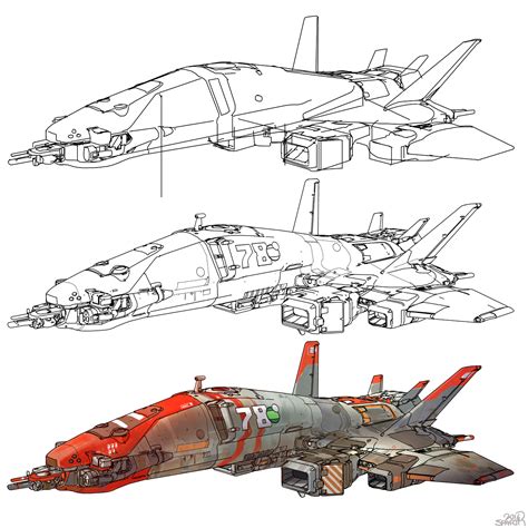 ArtStation - Line spaceship