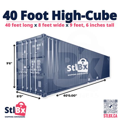 40-Foot High Cube Shipping Container Dimensions – StlBx Storage ...