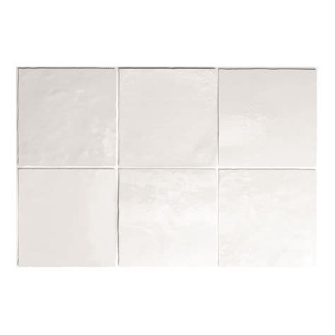 Como White Square Tile - Moroccan Gloss Elegance"