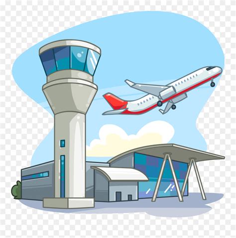 Download Clipart Airplane Tower - Airport Clipart Transparent - Png ...