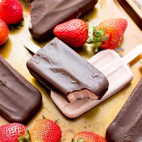 Chocolate Covered Strawberry Ice Cream Bars Recipe | The Feedfeed