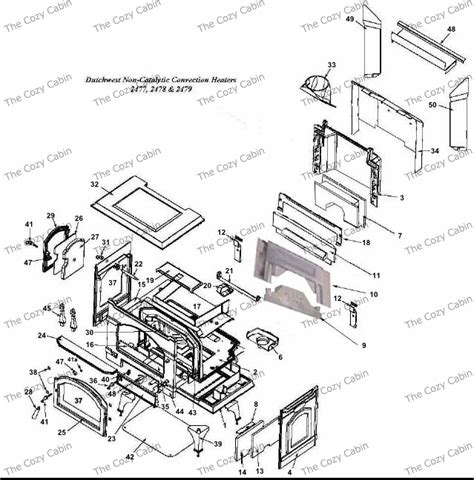 Dutchwest Large Cast Non-Catalyst (2479) (2479) The Cozy Cabin Stove ...