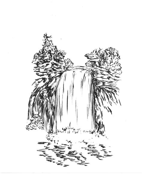 Waterfall Cartoon Drawing at PaintingValley.com | Explore collection of ...