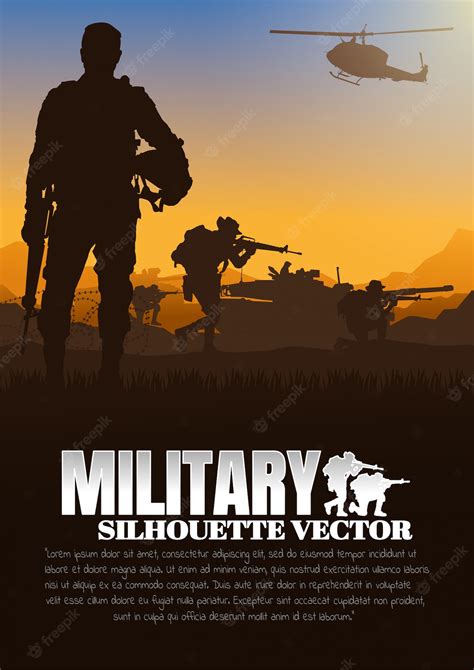 Premium Vector | Military vector illustration, army background.