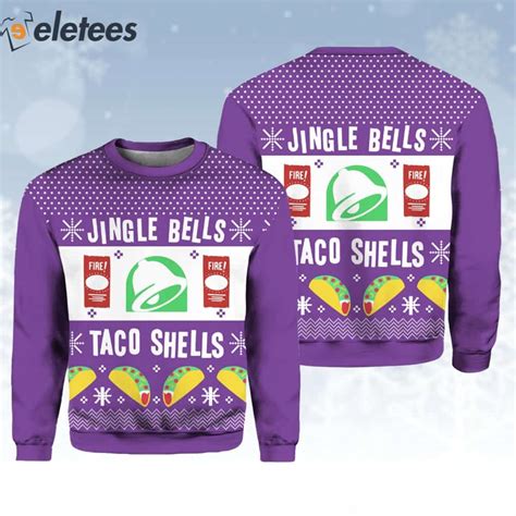 Taco Bell Jingle Bells Taco Shells Ugly Christmas Sweater