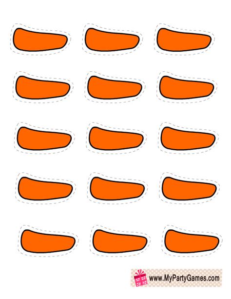 30 Carrot Nose Printable