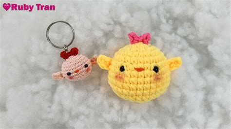 Hướng Dẫn Móc Gà Xinh Làm Móc Gắn Chìa Khóa | Crochet Chicken Keychains ...