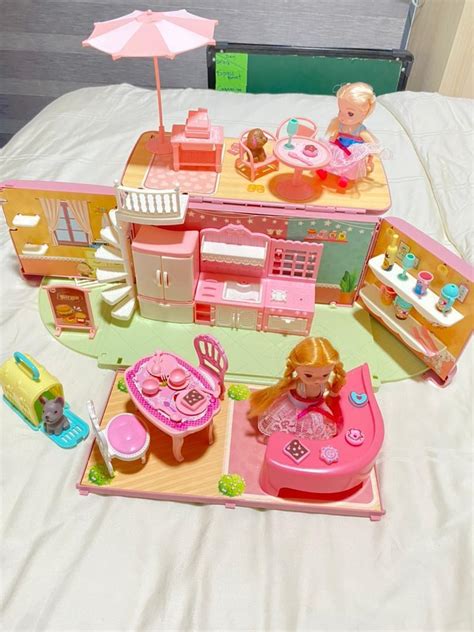 2 in 1 toy travel bus + doll pretend play set miniatures furnitures ...