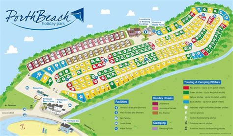 Take A Closer Look | Map Of Porth Beach Holiday Park, Near Newquay ...