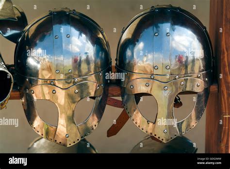 Warriors helmet, viking style Stock Photo - Alamy