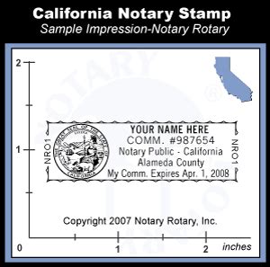 California Notary Seal Stamp - Self-inking