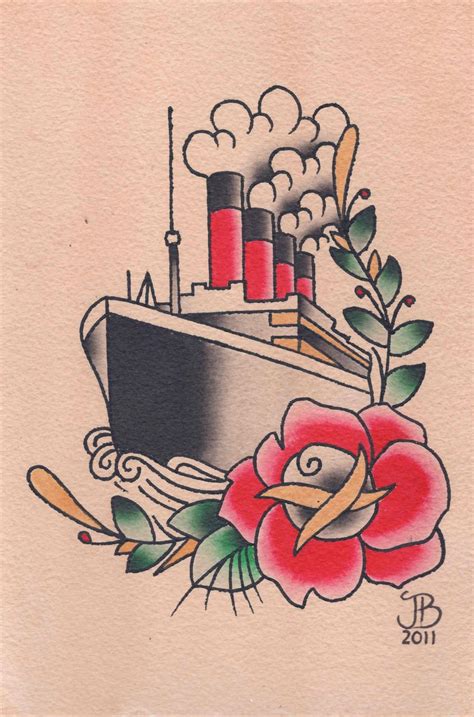 Titanic tattoo | Titanic tattoo, Traditional tattoo, Chest piece tattoos