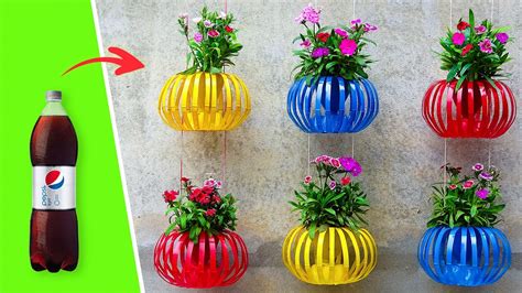 Recycle Plastic Bottles Into Hanging Lantern Flower Pots for Old Walls ...