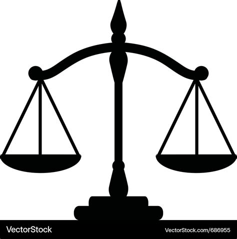 Justice scales Royalty Free Vector Image - VectorStock