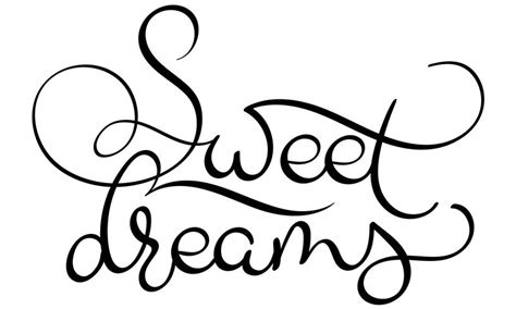 Sweet dreams text on white background. Hand drawn Calligraphy lettering ...