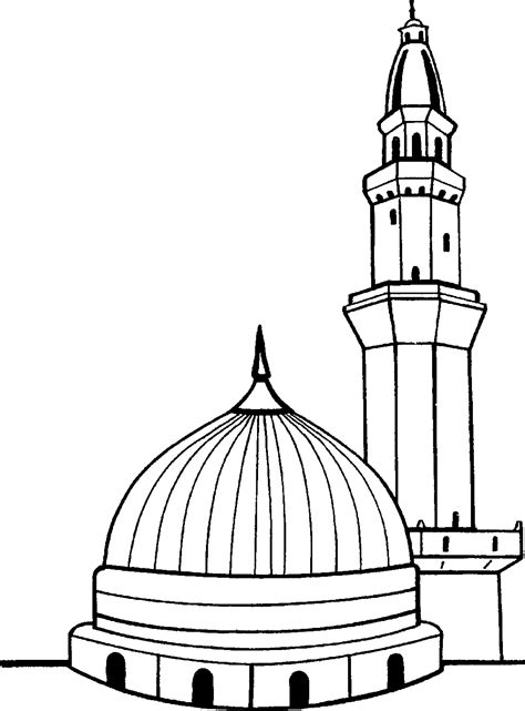 Kaaba Outline Coloring Page | Islamic art canvas, Islamic art, Islamic ...