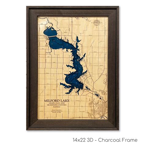 Milford Lake Map | Wooden Maps | thirtyAXIS