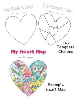 Heart Maps Writing and Journal Activity | Heart map writing, Heart map ...