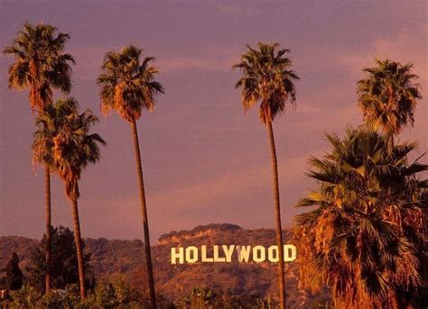 Hollywood Los Angeles California USA at Sunset Hollywood Sign ...