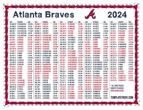 Atlanta Braves Game Schedule 2024 - Joni Roxane