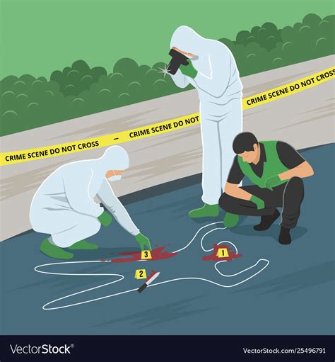 Crime scene investigation Royalty Free Vector Image