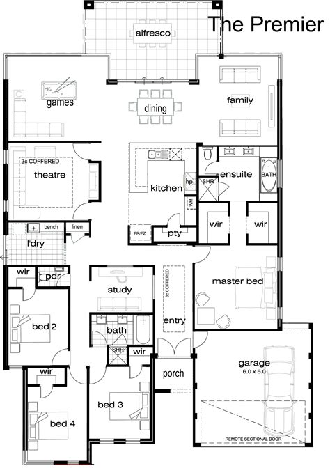 floor plan: 5 bedroom single story house plans bedroom at real... Eco ...