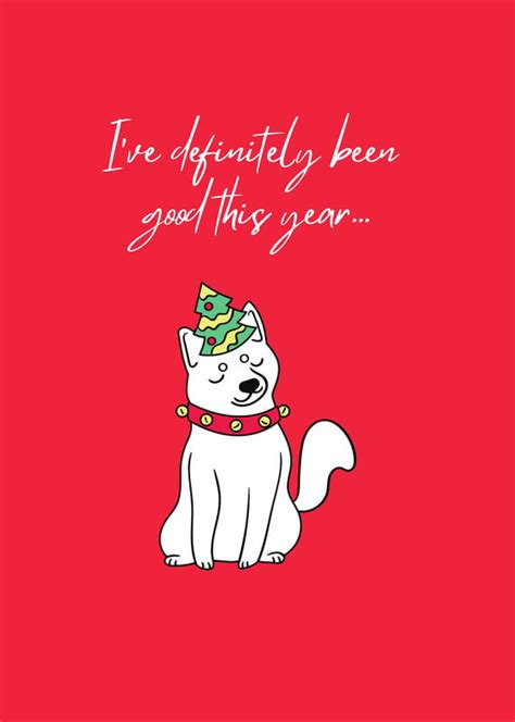 Free to edit and print dog Christmas card templates | Canva