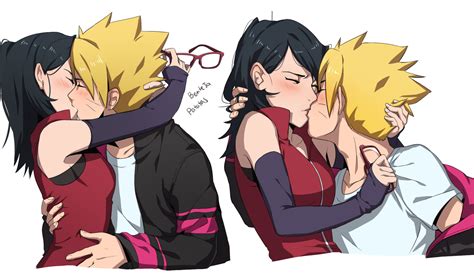 uchiha sarada and uzumaki boruto (naruto and 1 more) drawn by benteja ...