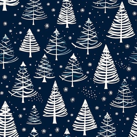 Premium AI Image | Christmas tree seamless pattern tileable holiday ...