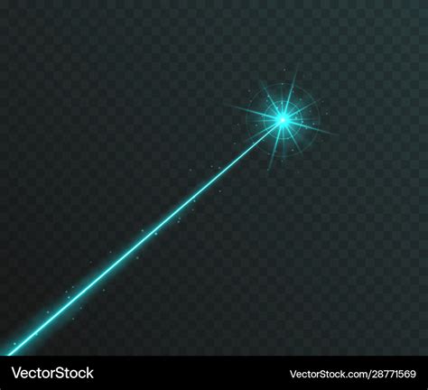 Blue laser beam light effect isolated Royalty Free Vector