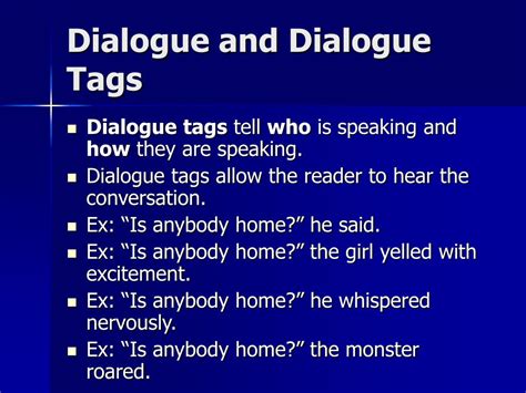 PPT - Dialogue and Dialogue Tags PowerPoint Presentation, free download ...